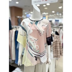 SOGO 트리아나 쉬폰 프린트 루즈핏 블라우스 AH2BA22 NV