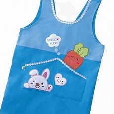 유치원 활동복 보호 앞치마 귀여운 토끼 디자인 선생님용 긴 기장, 상세페이지 참조