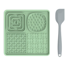 히야펫 강아지 리킹매트 슬로우푸드 식기매트 스파츌러 세트, 1개, 그린