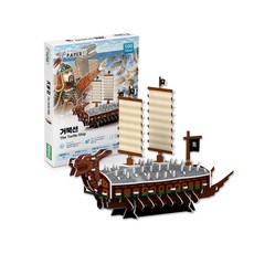 페이퍼락 거북선 3D 입체퍼즐, 100피스, 혼합색상, 1개