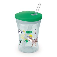 누크 액션 유아용 빨대컵, 230ml, 1개, 그린