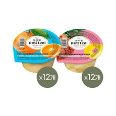 CJ프레시웨이 쁘띠첼 푸딩 과일젤리 밀감 210g x12개+파인애플 210g x12개