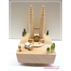 House傢飾館 發條旋轉木質音樂盒 音樂鈴 雙峰塔(遇見)【限量款/新發售】