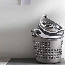 국내제작 튼튼한 다용도 세탁 빨래 바구니 대용량 빨래통 재활용 세탁바구니, 브라운