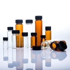 플라스틱 뚜껑 나사 캡이 있는 유리 도장 병 3ml 5ml 10ml 15ml 20ml 30ml 40ml 50ml 투명다크 브라운 샘플 바이알, 01 빠른, 16 5ml brown
