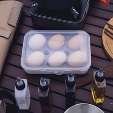 휴대용 캠핑 달걀 보관 케이스 2구 투명 계란 트레이 에그, 1개