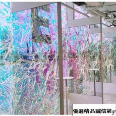 炫彩鐳射紙幻彩膜彩色玻璃紙幼兒園手工彩虹貼膜透光透明婚慶裝飾 TXJ－, 幻彩膜 30張,A4 21*31cm