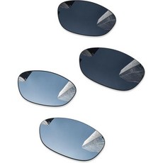 오클리 몬스터 독 선글라스 표준용 편광 교체 렌즈 2776853, 2 쌍, 검정 + 은색 티타늄