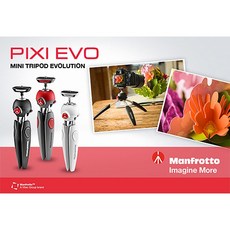 Manfrotto PIXI EVO 迷你腳架 輕巧便攜 支援2.5公斤負重 附手機夾, 1個, 加購副廠手機夾