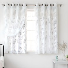 까르데코 힐링타임 암막+디망쉬레이스 창문커튼 4장세트