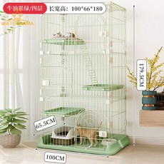 貓籠子家用小型雙層三層四層幼貓咪寵物用品大空間室內別墅貓窩舍, 1個, 三層貓籠小號(76*51*89),櫻花粉