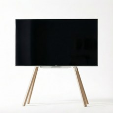 FANOBO 원목 아트 TV 거치대, 화이트, 1개