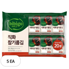 비비고 직화 참기름김, 90g, 5개