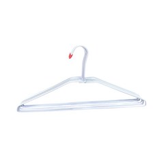 台灣製 有帽套式衣架 12支組 曬衣架 晾衣架 防滑衣架, 白色, 6套