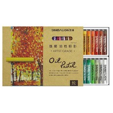 雄獅 POP60/1 專家級油性粉彩 (60色) - 色彩鮮明、持久不易褪色, 1個