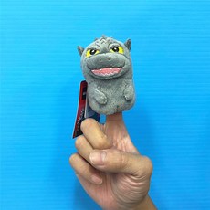 【正版授權】Kidrobot 哥吉拉 手偶 怪獸之王 酷斯拉 指偶, 1個, 灰色-哥吉拉手偶系列
