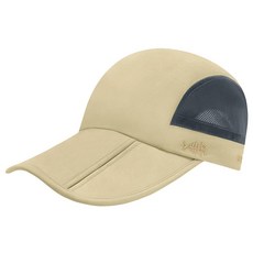 BASSDASH 접이식 낚시 야구 모자 UPF 50+ 방수 야외 휴대용 챙 여성용 남성용 하이킹 조절 가능 라이트 카키.