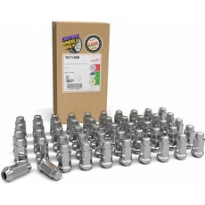 휠 액세서리 부품 프리미엄 스플라인 러그 너트 2년 보증 M14x1.5 14x1.5 나사선 1.90인치 길이 크롬 3/4인치 19mm 육각 렌치 호환 쉐보레 실버라도 1500, 60 Pack, 3/4" Hex - Rainy Climate, Chrome