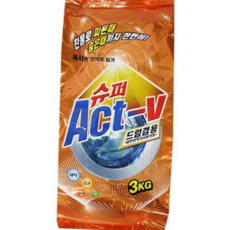 세탁세제대용량 슈퍼 액트브이 드럼 세탁기 겸용 세제 세탁 3kg, 본상품