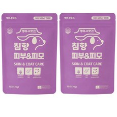 강아지 피부영양제 피부병 곰팡이성 발사탕 발습진 오메가3 댕이수랏간 침향 피부피모 70g 2개