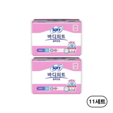 쏘피 바디피트 볼록맞춤 안심숙면 슈퍼롱 생리대, 대형, 16개입, 22개