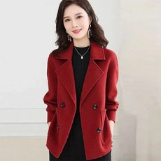 SunburstWonder 여성 가을 겨울 쇼트 정장 재킷 캐주얼 슬림 엄마옷