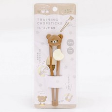 學習筷 日本 寶寶訓練筷子 嬰兒吃飯 輔助筷 北極熊 熊貓 馬卡龍色 寶寶訓練筷子 兒童餐具 RA00131, 1個, 咖啡小熊 / 8963