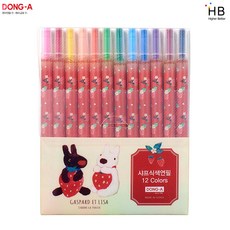 동아연필 동아 가스파드 리사 캐릭터 샤프식 색연필 (12색), 상세페이지 참조