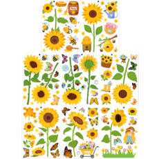 해바라기 나비 벌 유리 창문 스티커 95pcs, 1세트, 혼합(S2320) 95PCS