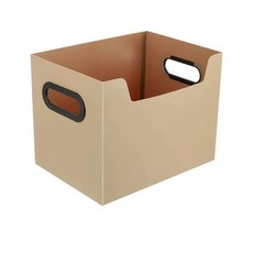 접이식 데스크탑 보관함 다기능 책 플라스틱 상자 대용량 두꺼운 정리함 홈 오피스 침실 주방용, 카키색 26x19x20cm, 1개