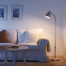 이케아 레르스타 LERSTA 장스탠드 + 전구 세트, 알루미늄 + 전구(노란색)