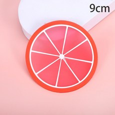 테이블 책상용 미니 실리콘 스탠드 도구 플레이스매트 패드 슬립 홀더 매트 개별 주방, 라운드, M, Grapefruit