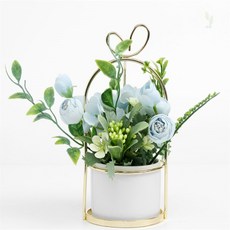 봄다미추천 블루 라넌큘러스 조화 화분 소품조화