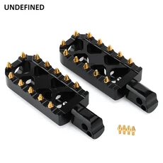 MX 와이드 팻 발 페그 오토바이 Footpegs 운전자 승객 앞 뒤 Harley Softail Fat Boy FLSB 2018-2020, 04 Gloden Rear