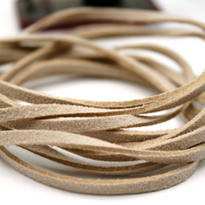 3mm 세무끈 가죽끈(베이지) - 1마 약90cm