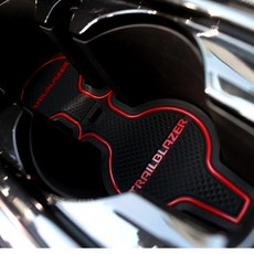 트레일블레이저 실리콘 실내 논슬립 인테리어 자동차 안티노이즈패드, 레드, 1개