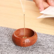 雨林薰舍 實木多孔香插 線香座, 1個, 花梨木(心經款)