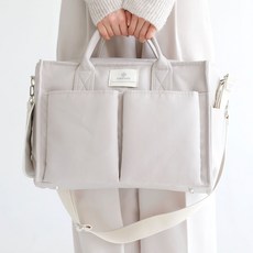 와이엠마마 가벼운 방수 기저귀가방 이너백 물티슈포켓 멀티빅윰백 심플, 라벤더