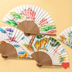 미술놀이 합죽선 고급형 부채 만들기재료, 장생도(고급형), 장생도(고급형), 1개