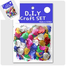 오땨 스팡클 조개 소량포장 어린이만들기세트 악세사리부자재 유치원만들기세트, 20