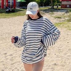 비키비키 리먼트 여성 래쉬가드 상의 단가라 라운드 빅사이즈 비치웨어 수영복 UPF50+