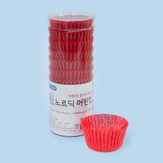 유산지 머핀컵 40mm 베이킹컵 일회용 머핀유산지, 1000개, 원형-빨강