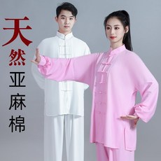 晨練服 訓練服 錶演服 太極服 武術服 功夫服 練功服男女衕款透氣吸汗太極拳太極褲練功服晨練八段錦舒適太極服套裝, 單褲子 白色,2XL 建議170--185斤