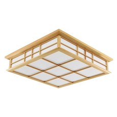 한옥 문짝 갓등 천장 램프 일본식 조명 거실, 45cm 따뜻한 조명 LED 24W