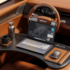 뤼민 차량용 테이블 차량용식탁 차량용노트북거치대, 블랙, 1개