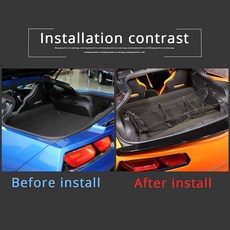 쉐보레 콜벳 C7용 트렁크 메시 카고 네트 오거나이저 및 보관용 C7 2014-2019용 후크 포함 110 x 30cm(43.3 11.8인치) 네트, 쉐보레 콜벳 C7용 트렁크 메시 카고 네트, 오거나이저