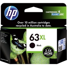 HP NO.63XL 原廠墨水匣 F6U63AA F6U64AA 高容量, 1個, F6U64AA 黑色, 黑色