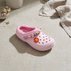 크록스 클래식 라인드 데이지 클로그 키즈 유아 아동 주니어 - PINK MILK CRS211634 Co.1700534
