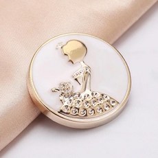 예쁜단추 수입단추 여성용 꽃 진주 골드 플라스틱 생크 버튼 의류 재킷 스웨터 수제 바느질 액세서리 스크랩북, 5개, 53) 8 - 25.0 MM 5pcs