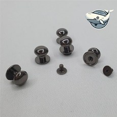 가죽장식 튼튼한 흑니켈 단추 10mm 5개 솔트레지 솔트리지 가방부자재 단추부자재 가죽공에, 없음, 상세설명 참조, 없음